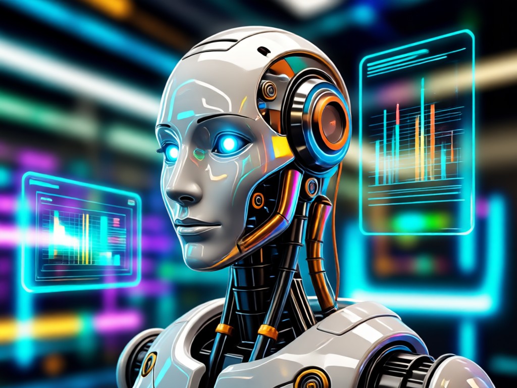 Close up of AI generated robotic facial details and textures