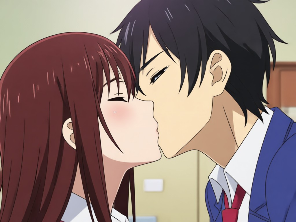 Ubah satu foto menjadi video ciuman anime