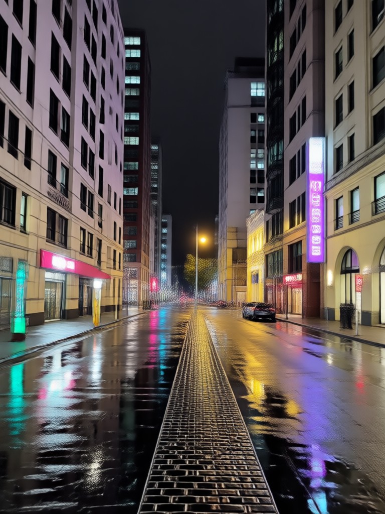 AI generated cinematic rain scene from a solo portrait