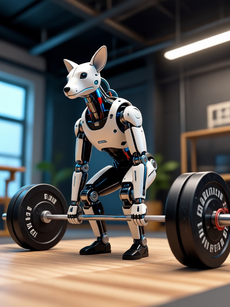 Cat posing like a bodybuilder AI video