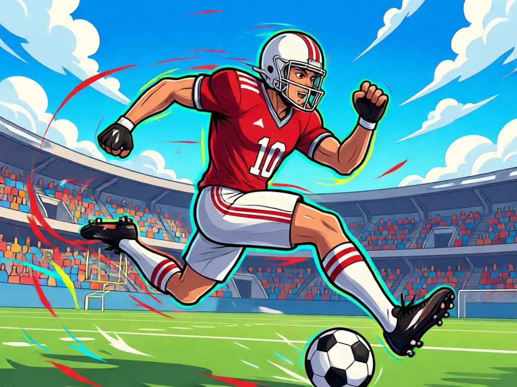 AI transform photo to animated football player