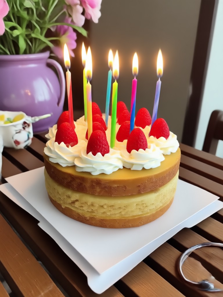 Romantic birthday greeting with couple photos