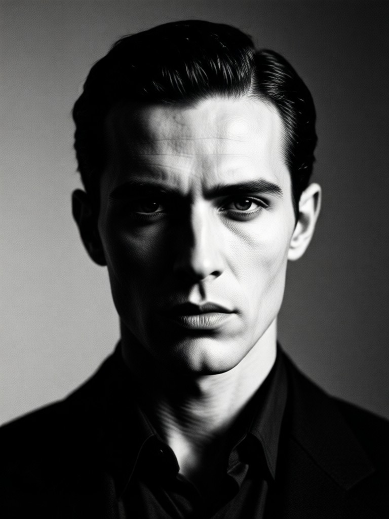 Retrato de personagem de filme noir em um beco escuro
