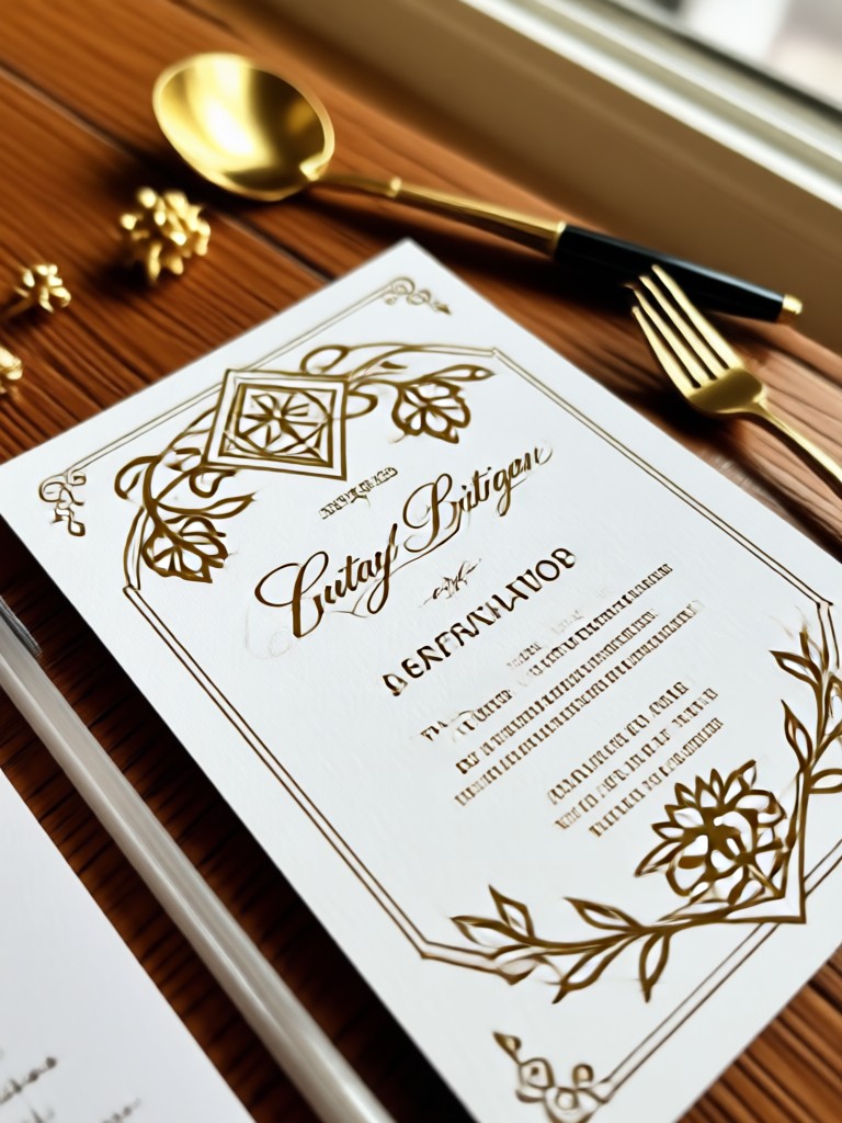 Clean and contemporary sans serif invitation design