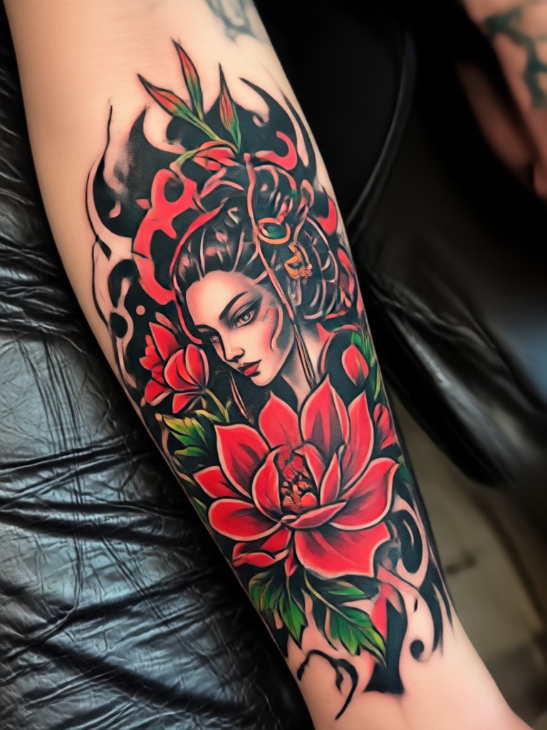 Smartphone displaying an AI tattoo design app interface