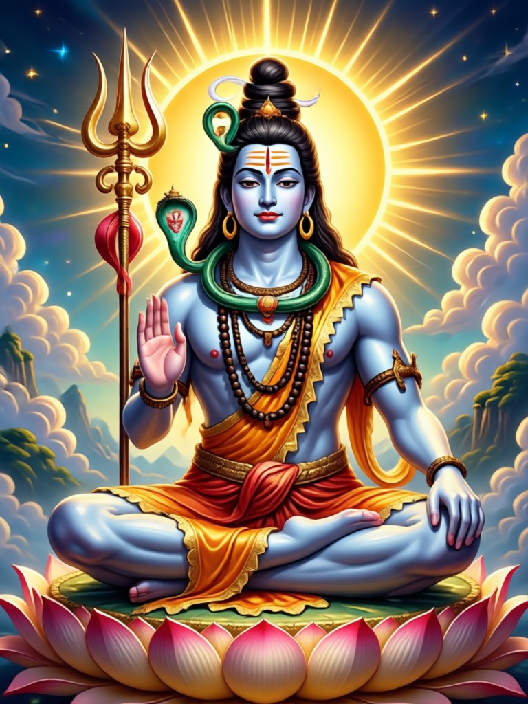 AI Shiva as Nataraja in a digital art style
