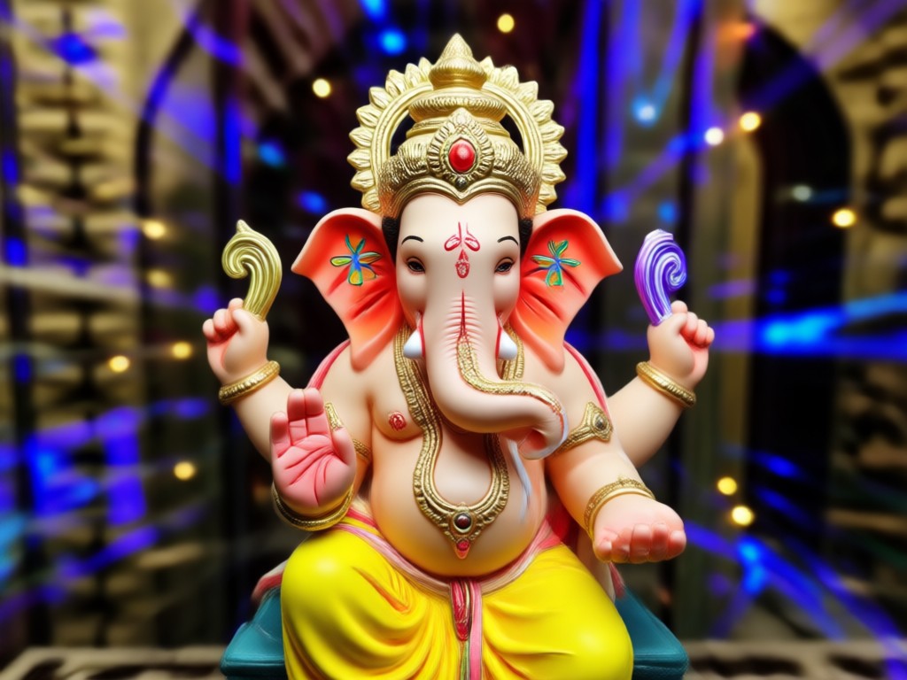 AI text to video of Ganesha