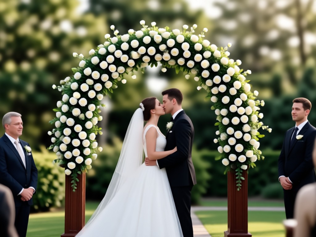 Couple sharing AI wedding video on phone