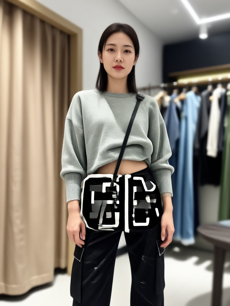 Virtual try on casual outfit transformation