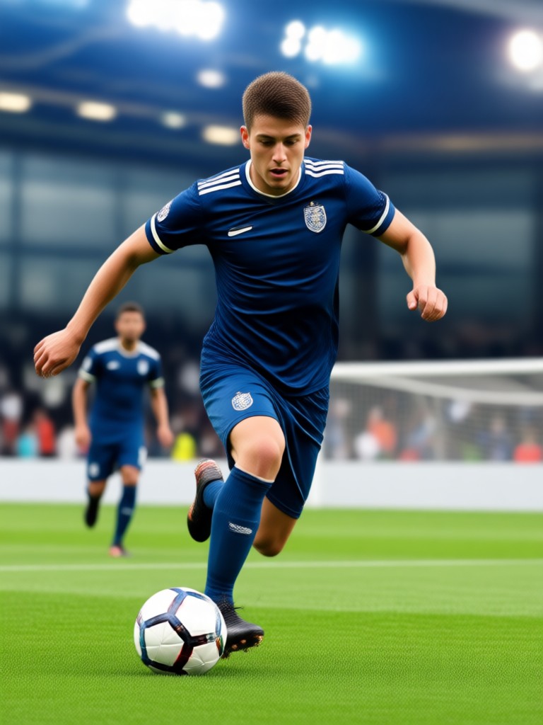 アクションポーズのAI生成FIFA選手