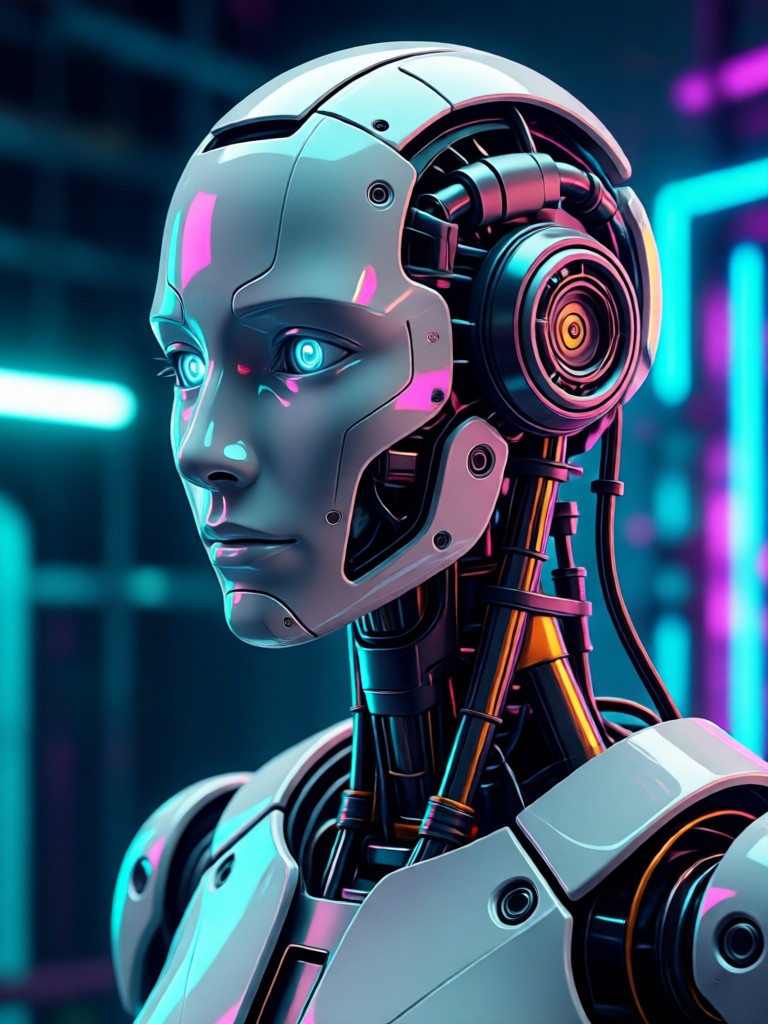 Viyo app showcasing the AI robot filter on a phone