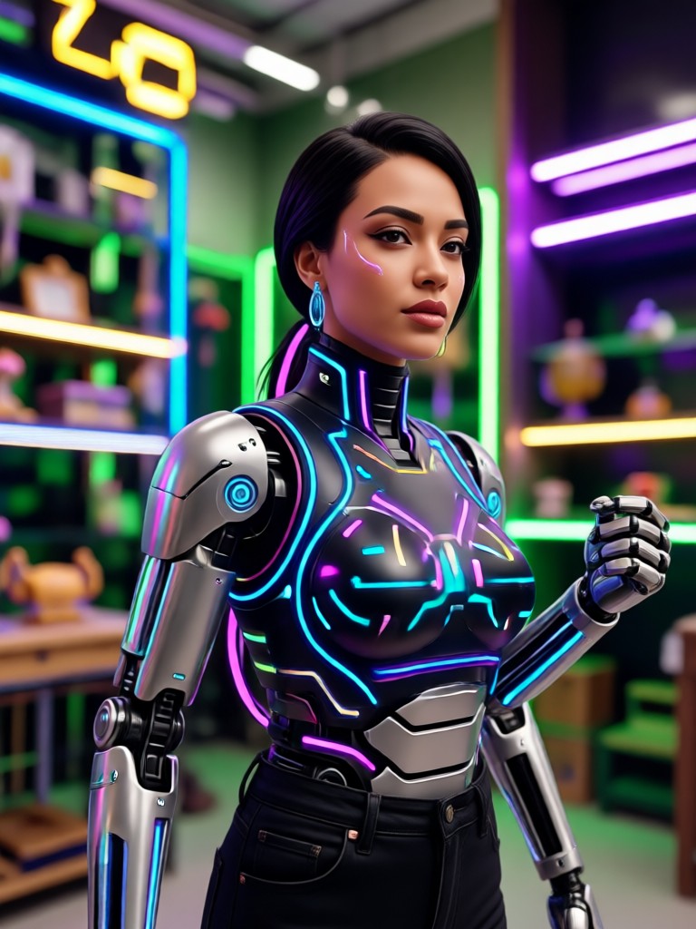 Modern professional AI Latina portrait