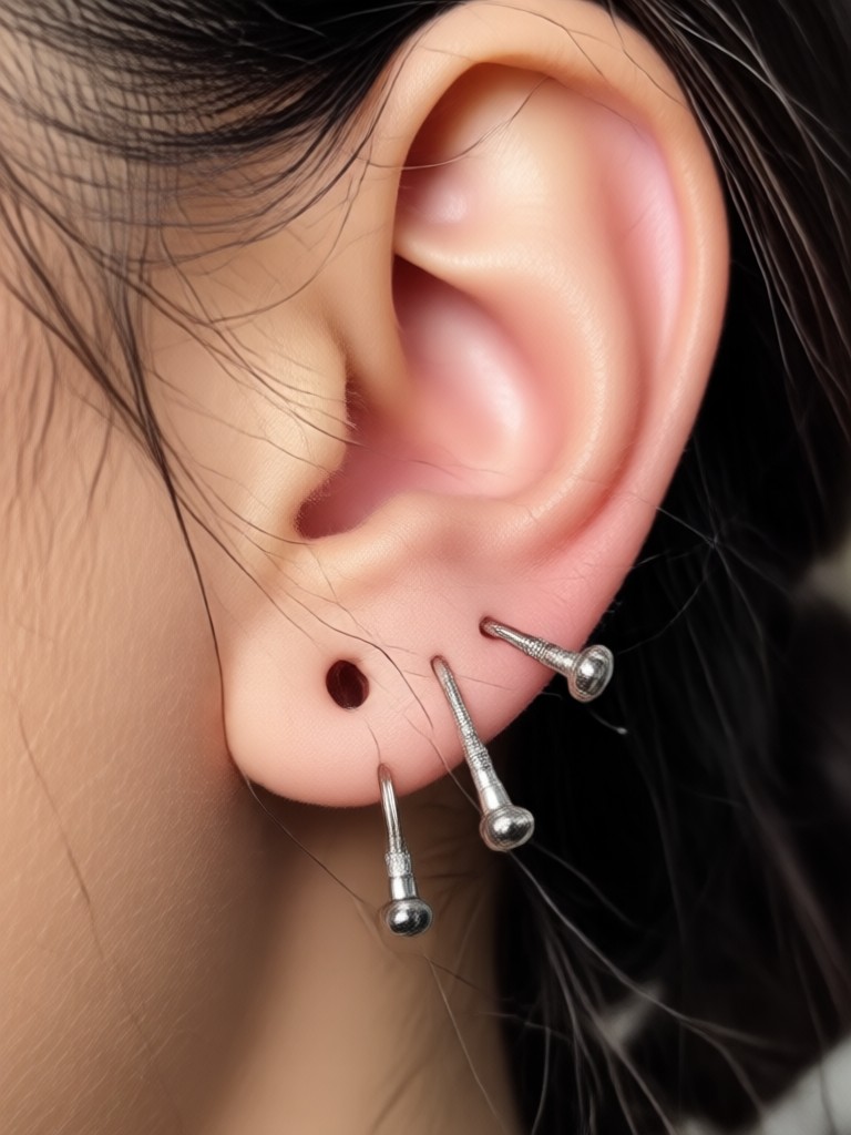 Virtual nose ring try on result