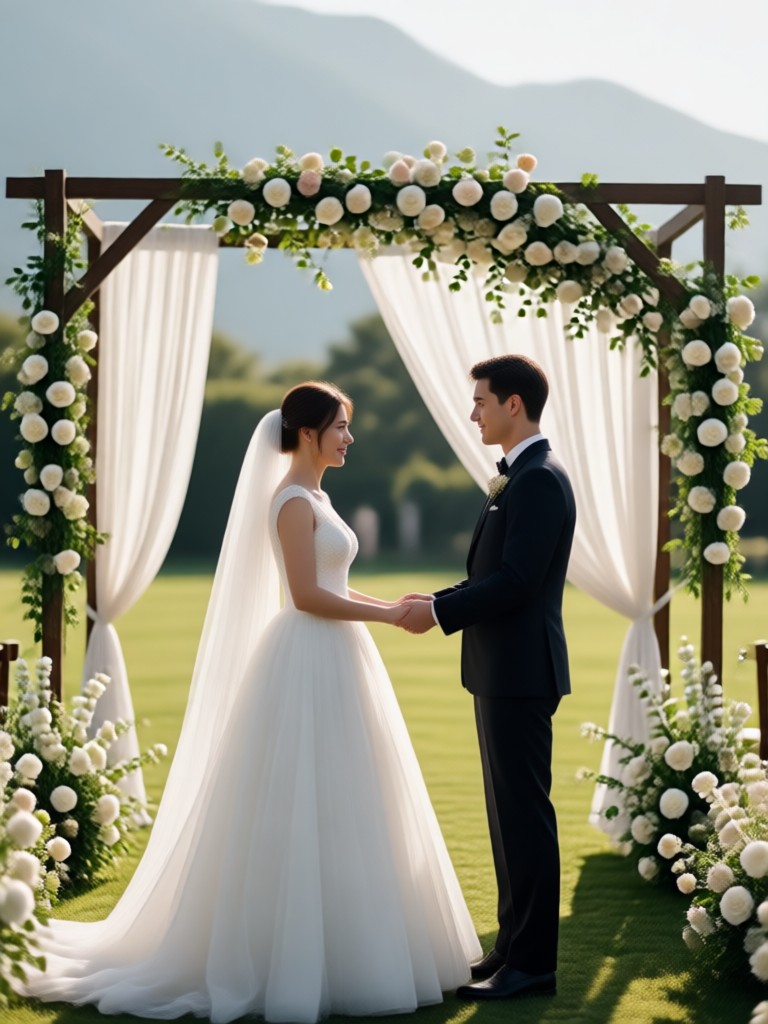 Smartphone showing AI wedding video creation