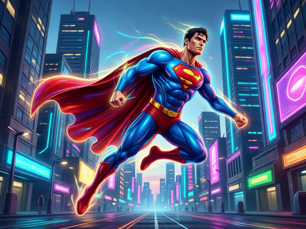 Verschiedene Superman-Stile, generiert von KI