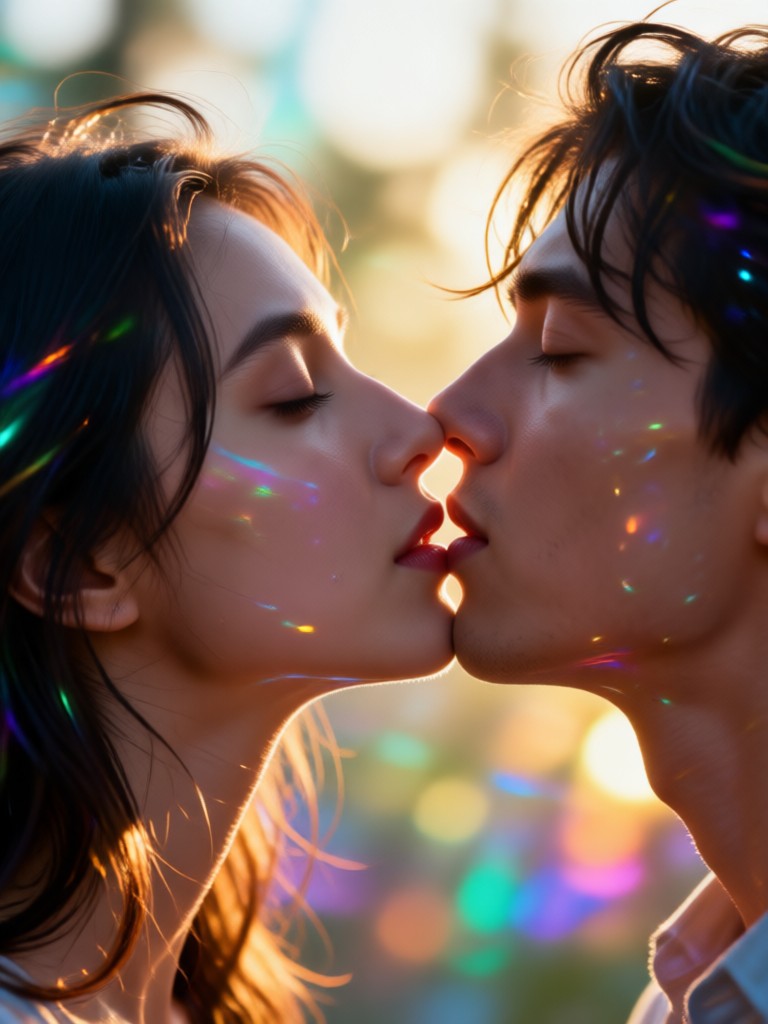 Rainy window dreamy kissing video