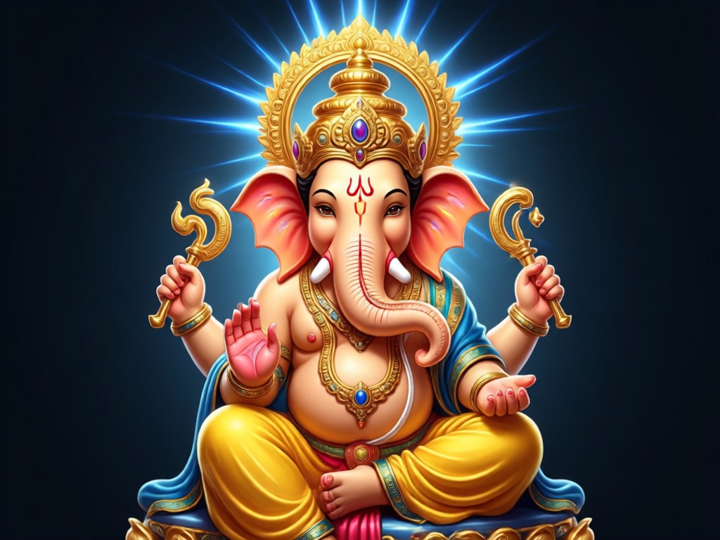 Photo transformed into AI Ganesh Ji artwork