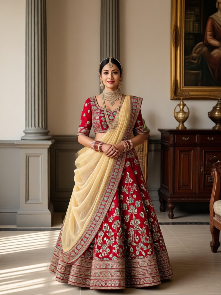Südindischer Kanchipuram-Sari-Stil
