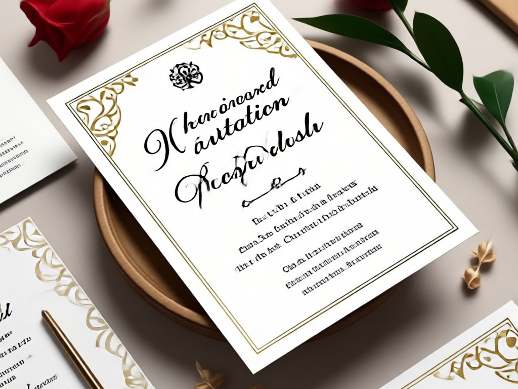 High quality print preview of an invitation card
