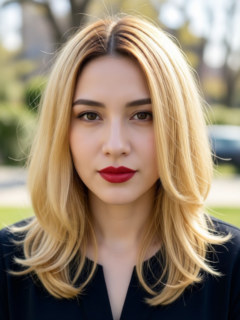 Phone showing AI hair transformation app interface