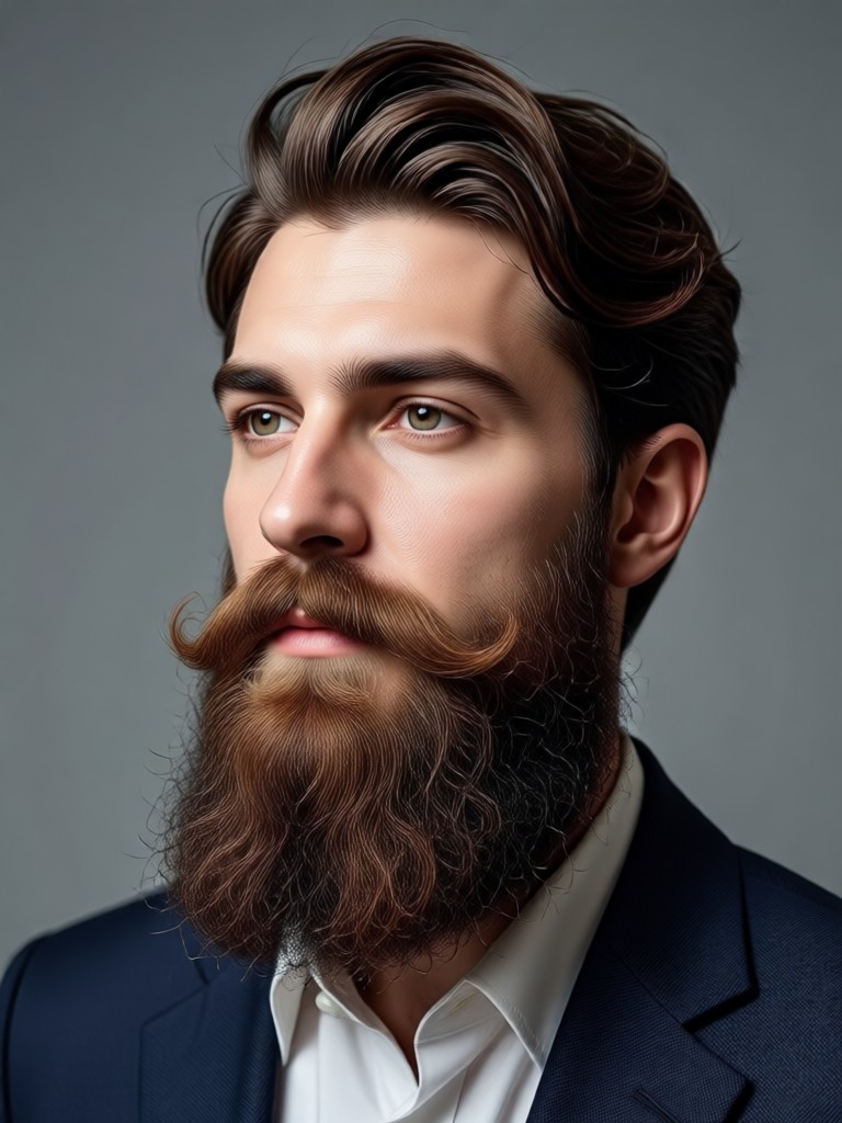 Before and after AI beard maker comparison