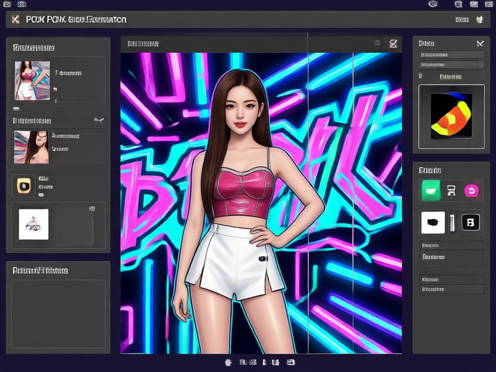 AI generates various K Pop idol fashion outfits