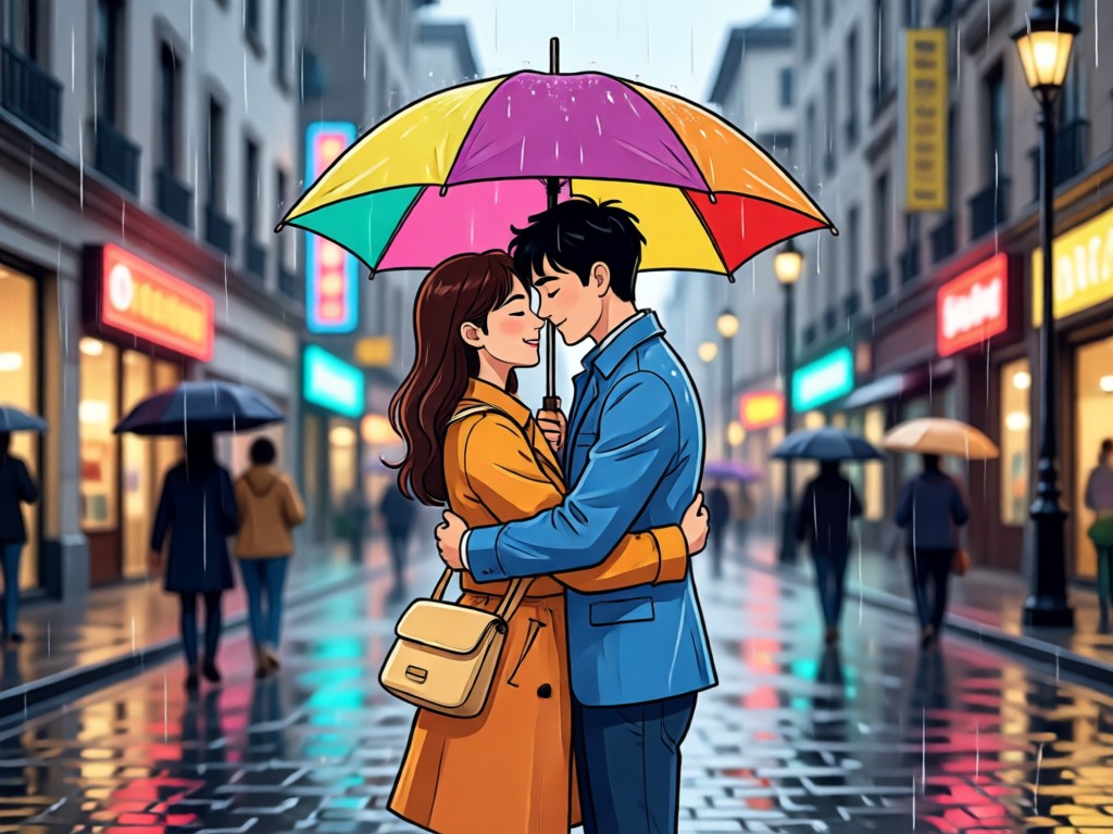 Realistic couple embrace video with emotional depth