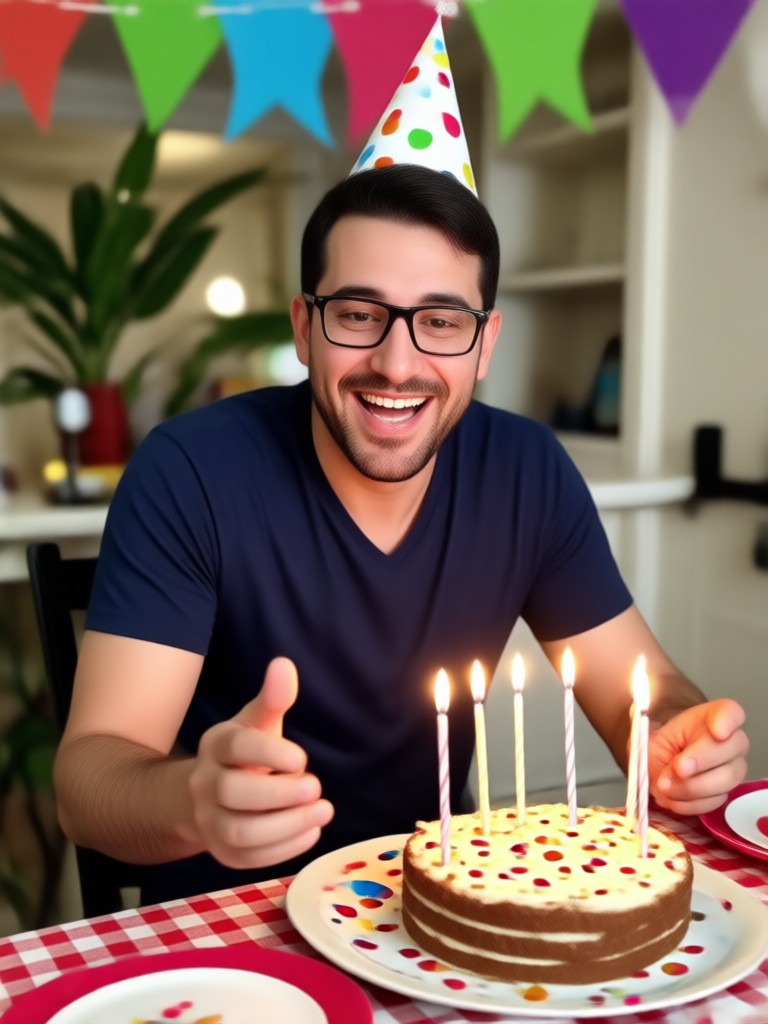 Formal birthday tribute video from the whole family