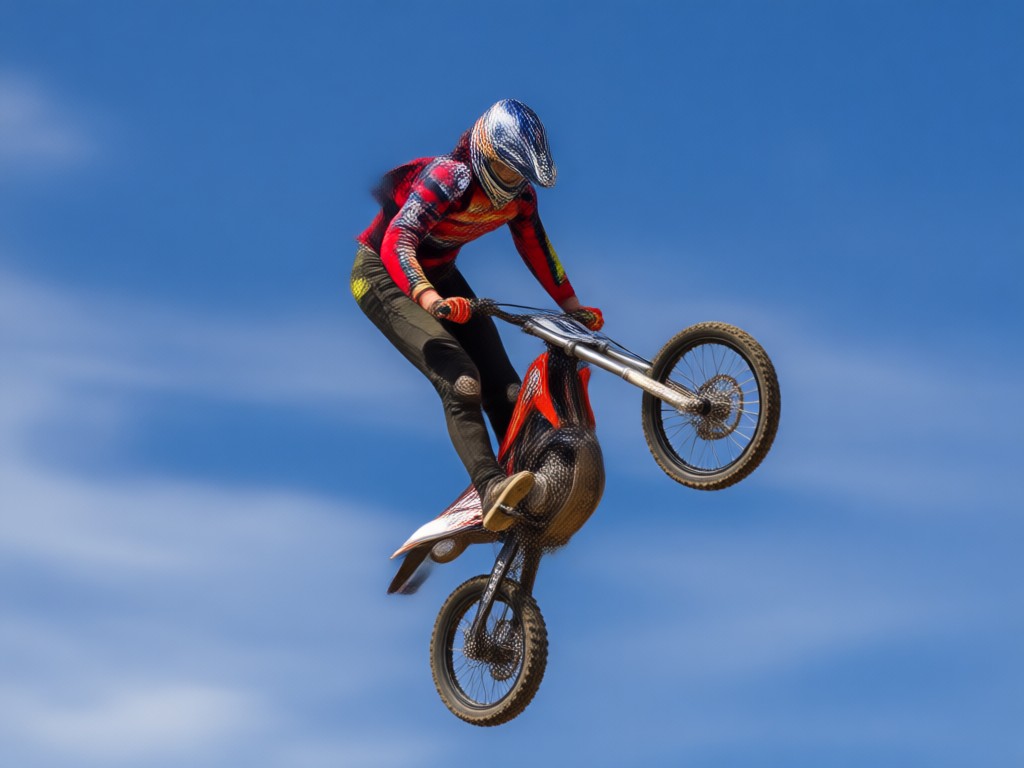 AI generating realistic motorcycle stunt physics