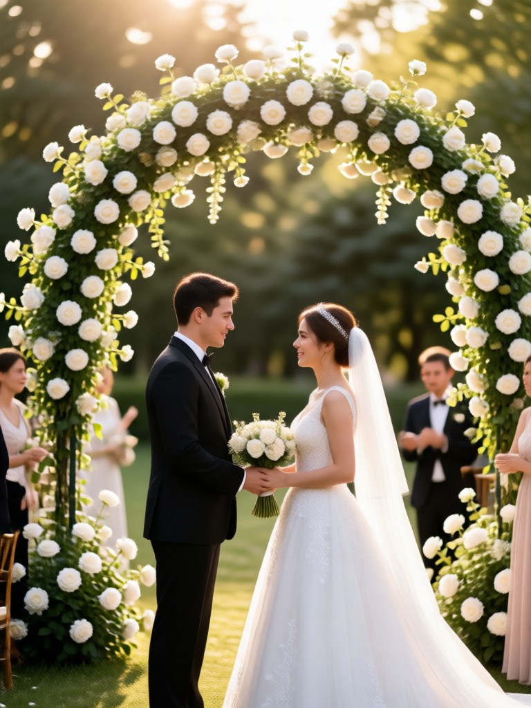 AI grand cathedral ceremony wedding photo