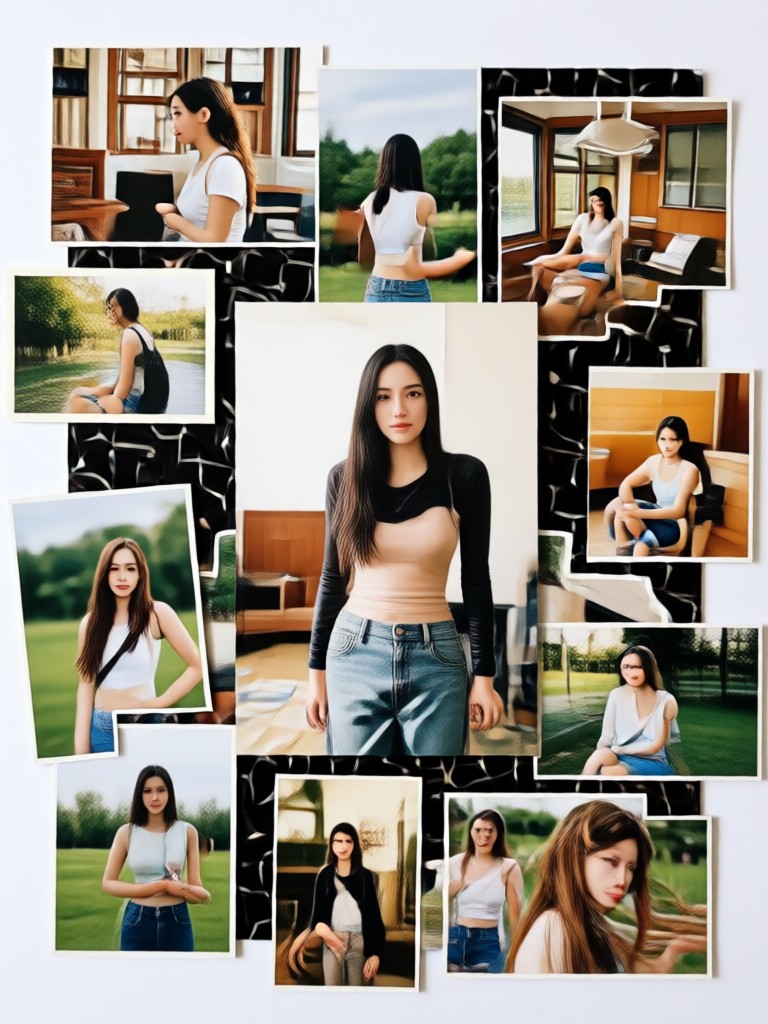 Summer beach trip collage