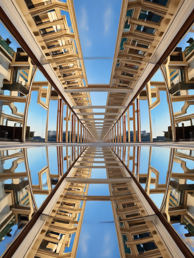 fashion photography symmetrical reflection