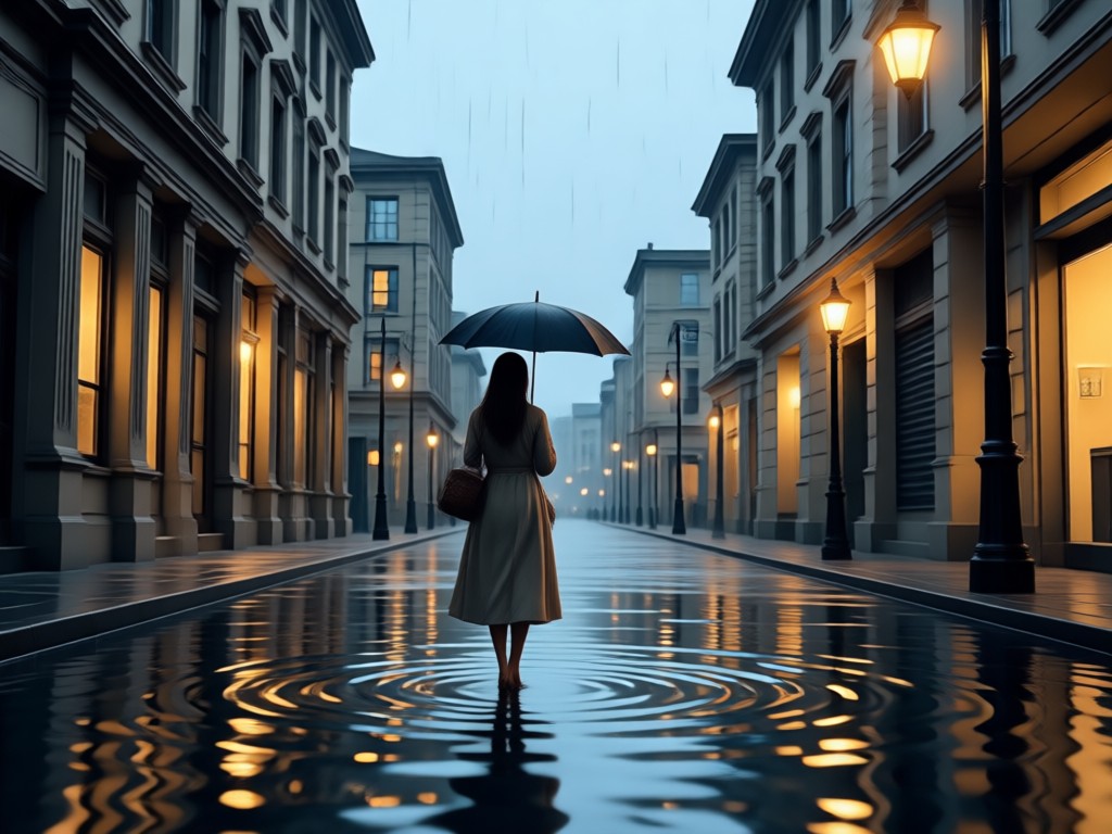 AI generated monsoon rain effects on a couple