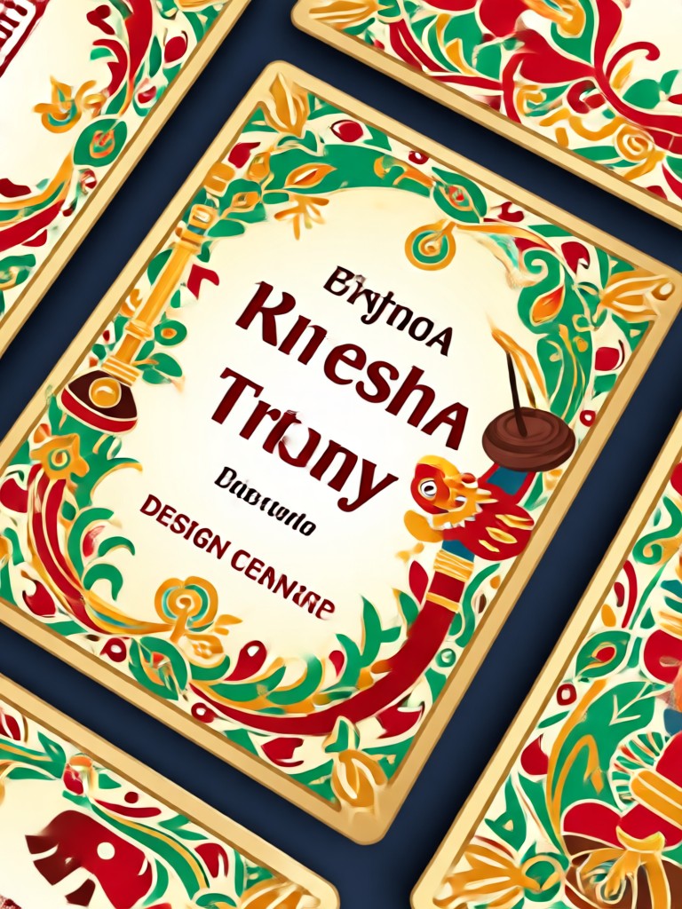 Card featuring AI-crafted Rakhi and sweets imagery