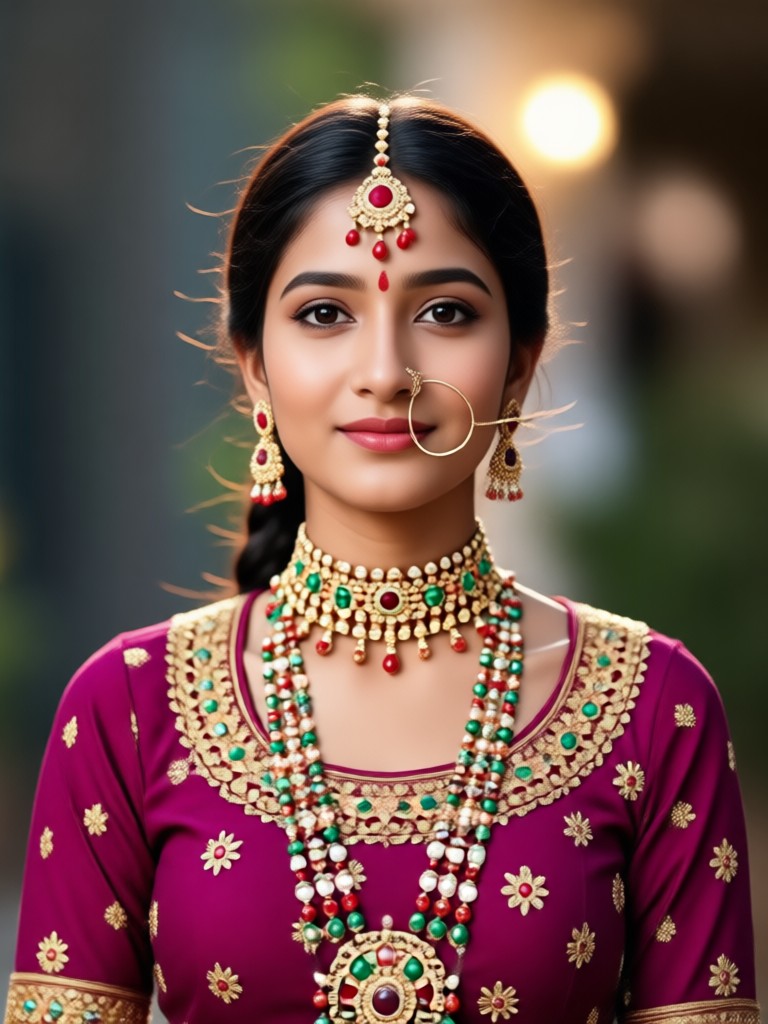 Character video featuring traditional Indian jewelry