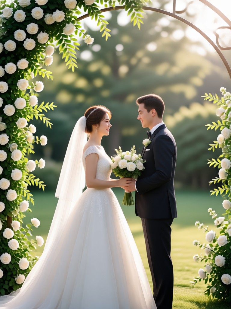 Winter wonderland wedding AI animation