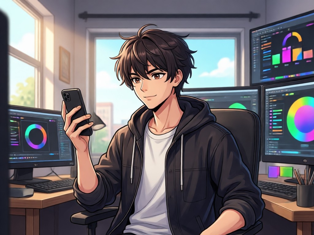 Gallery of anime character styles including shonen, bishounen, and fantasy