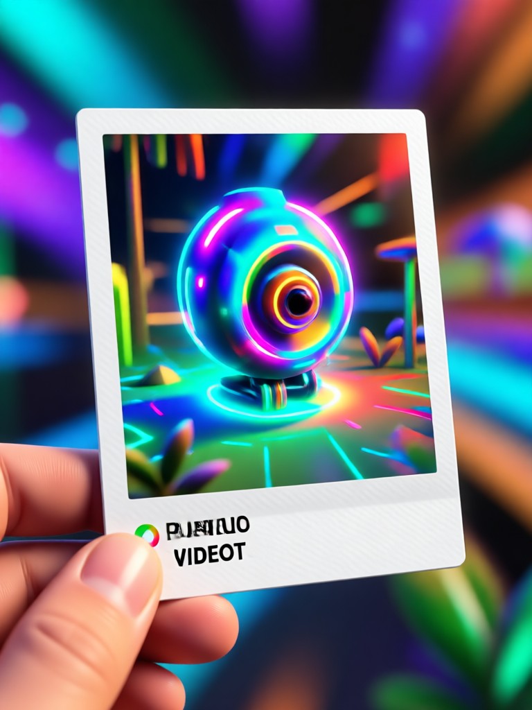 AI 3D Polaroid video effect transforming a photo