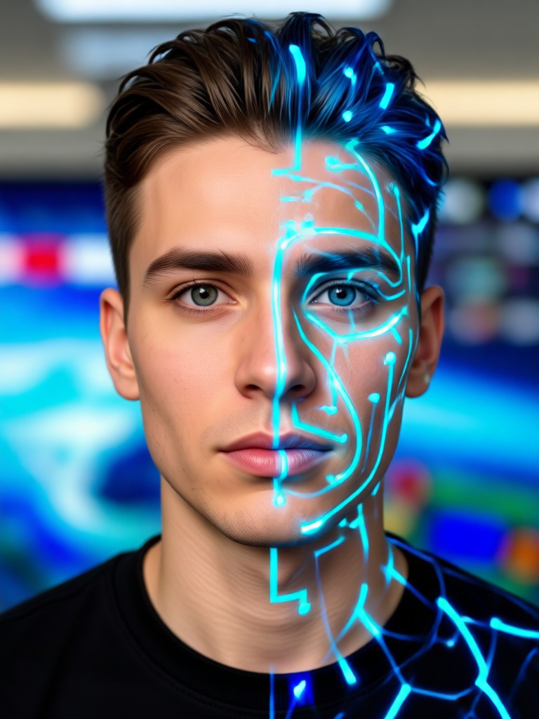 Smartphone showing AI gender swap app interface