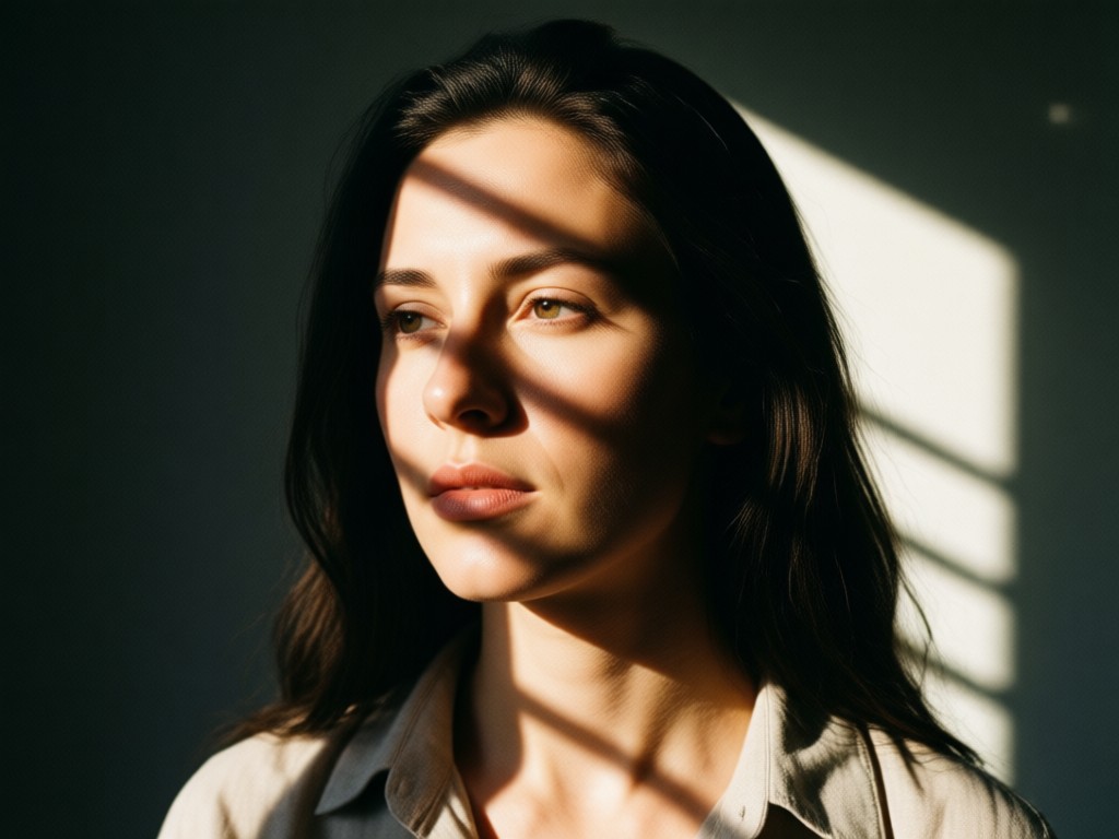 AI generated Rembrandt lighting portrait example