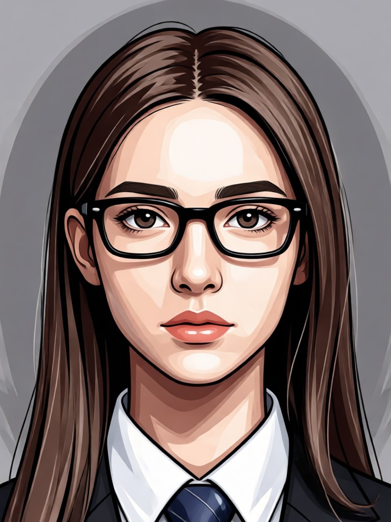 AI generated headshot with glasses and friendly expression