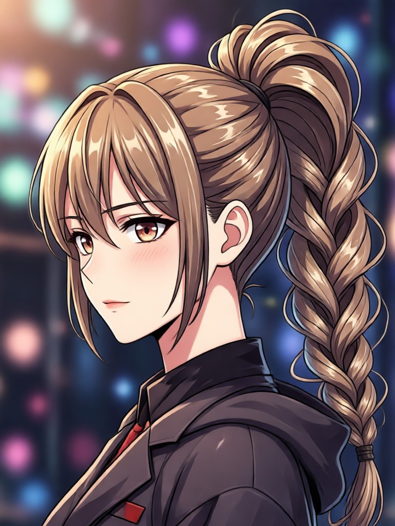 Classic anime protagonist spiky blonde hair