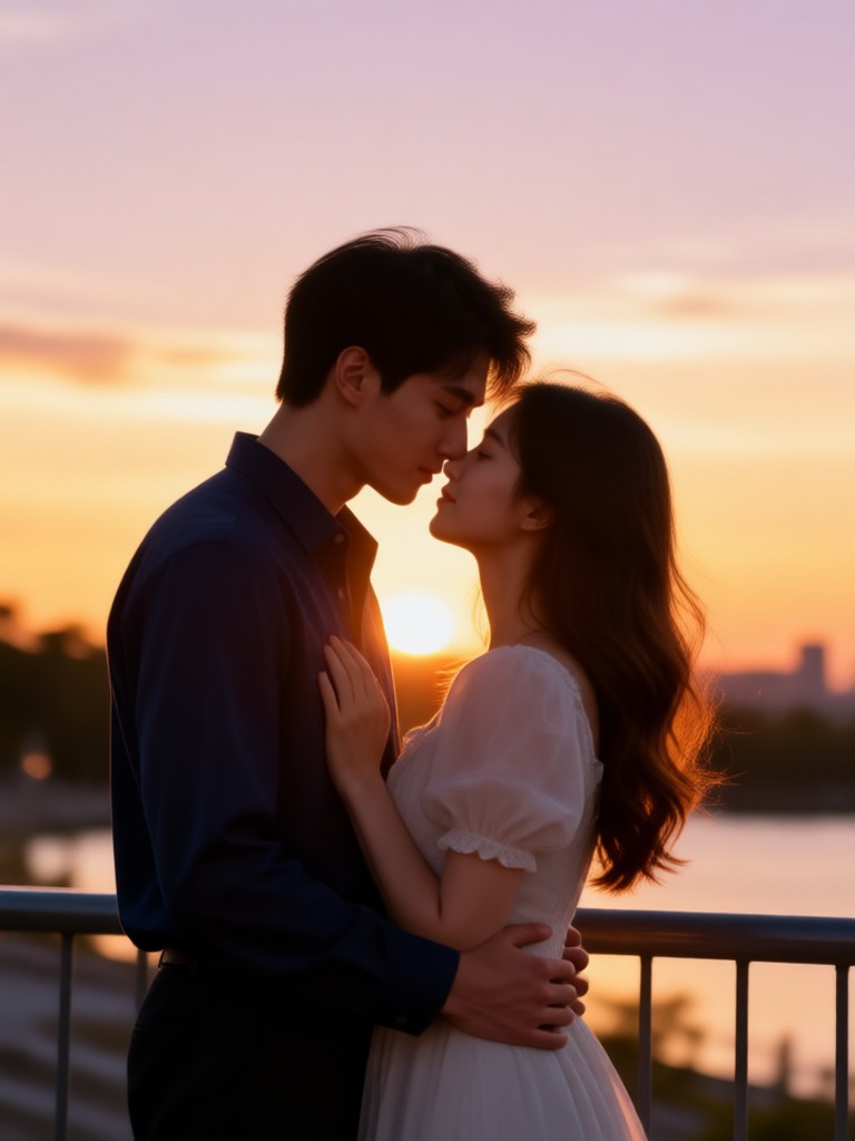 Romantic couple video created with AI template