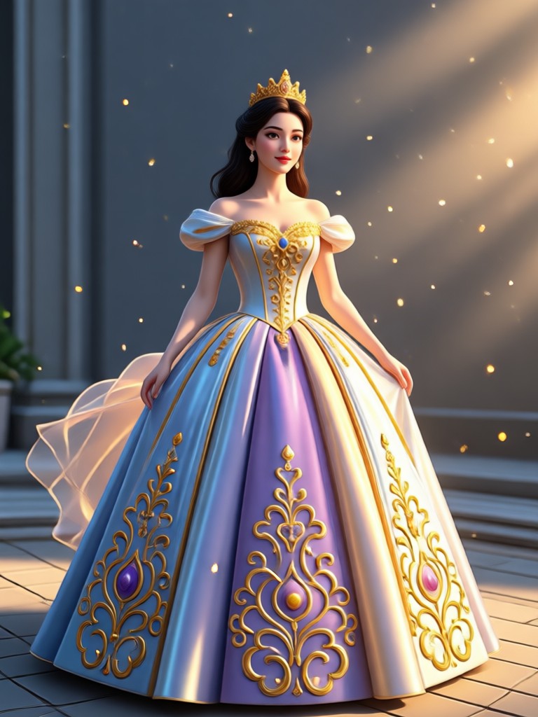 AI Royal Princess Dress Change in Forest