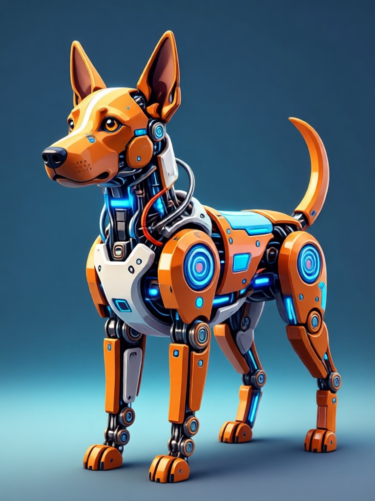 Ghibli style animated dog character