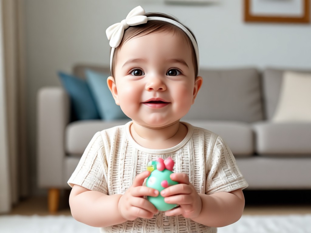 Realistisches KI-generiertes Babygesicht