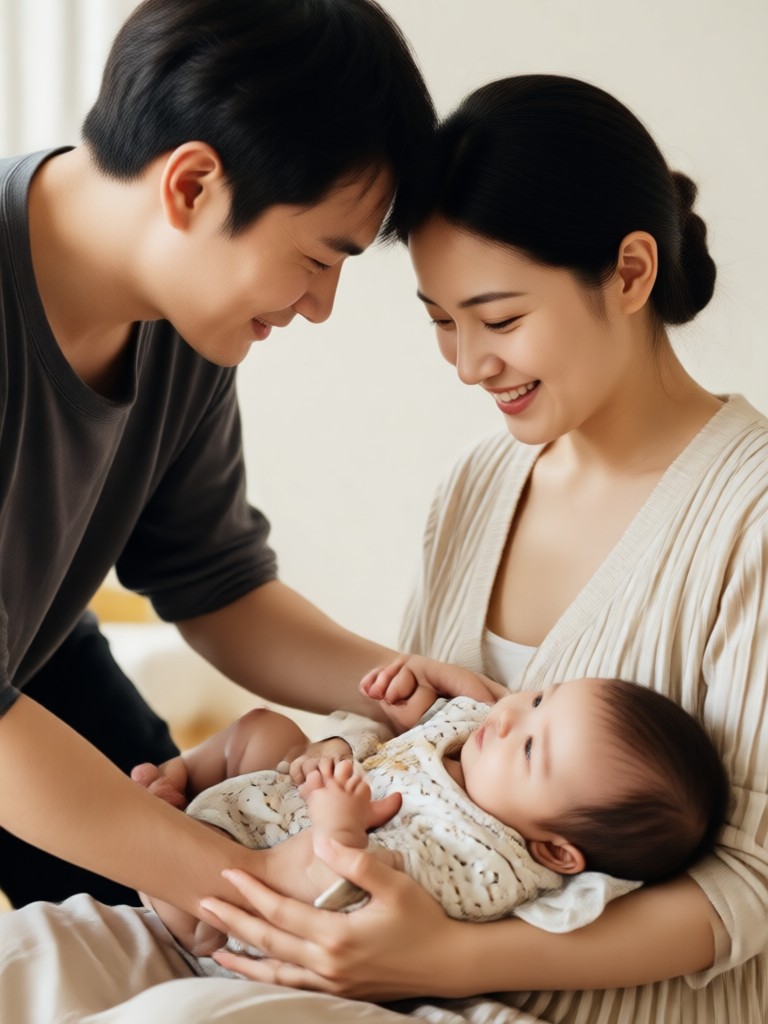 Bayi dari filter pasangan gaya render 3D
