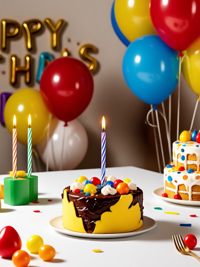 Minimalist modern birthday portrait from AI generator