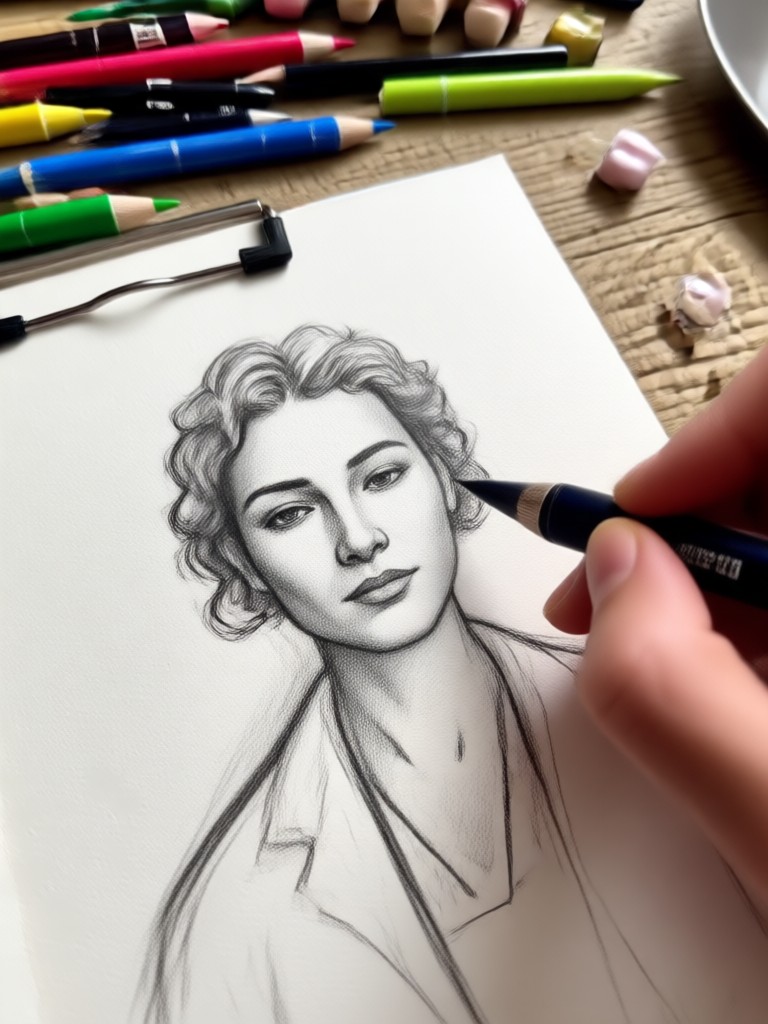 애니메 캐릭터 스케치 영상