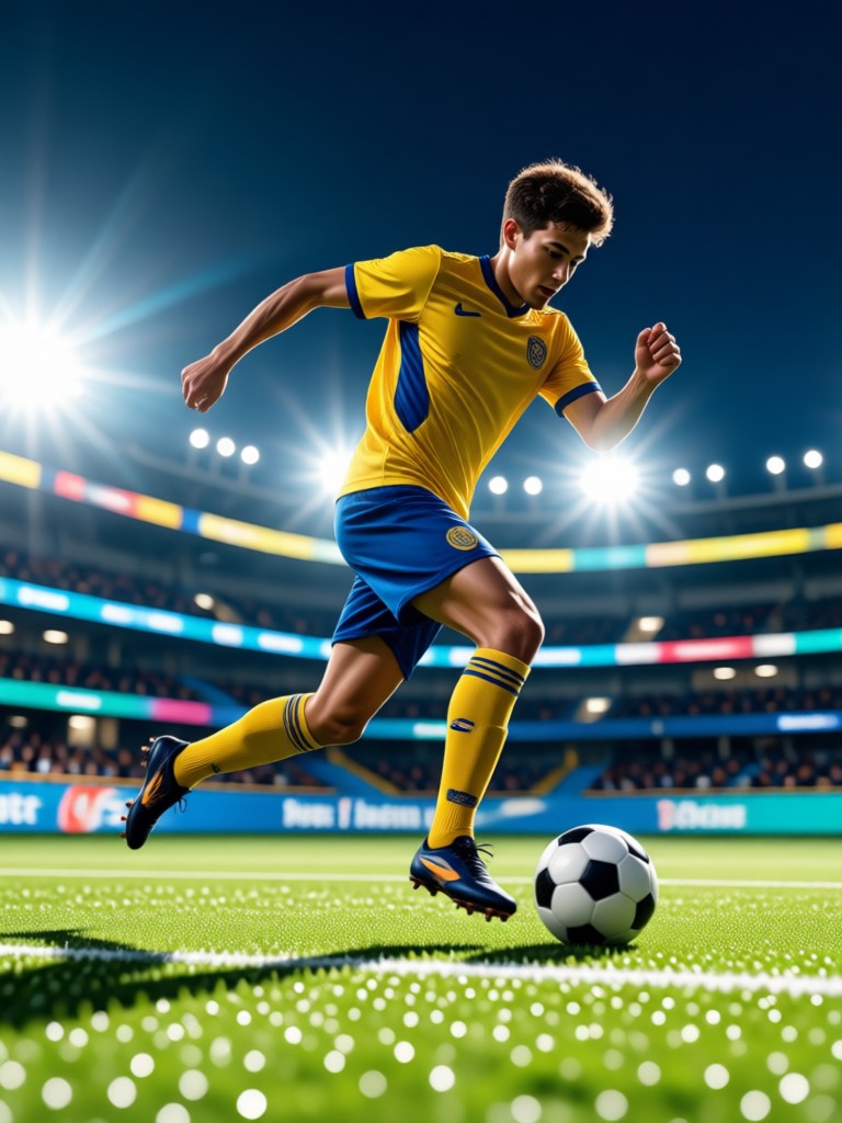 AI vintage football style portrait